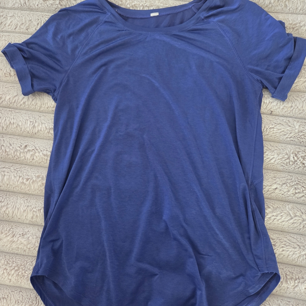 lululemon athletica Vibrant Blue Short Sleeve Tee